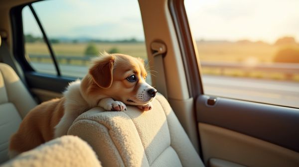 Le confort des coussins chien voiture pour des trajets sereins